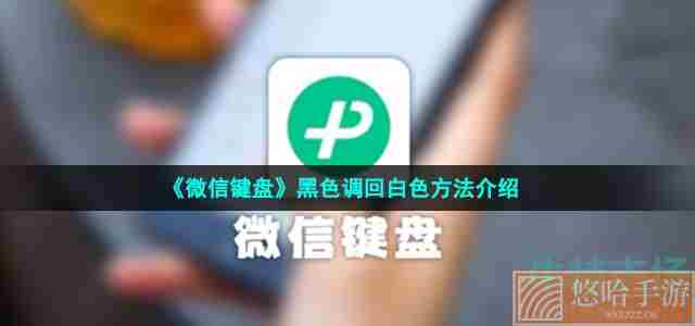 《微信键盘》黑色调回白色方法介绍