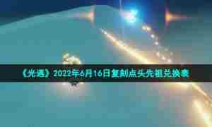 《光遇》2022年6月16日复刻点头先祖兑换表